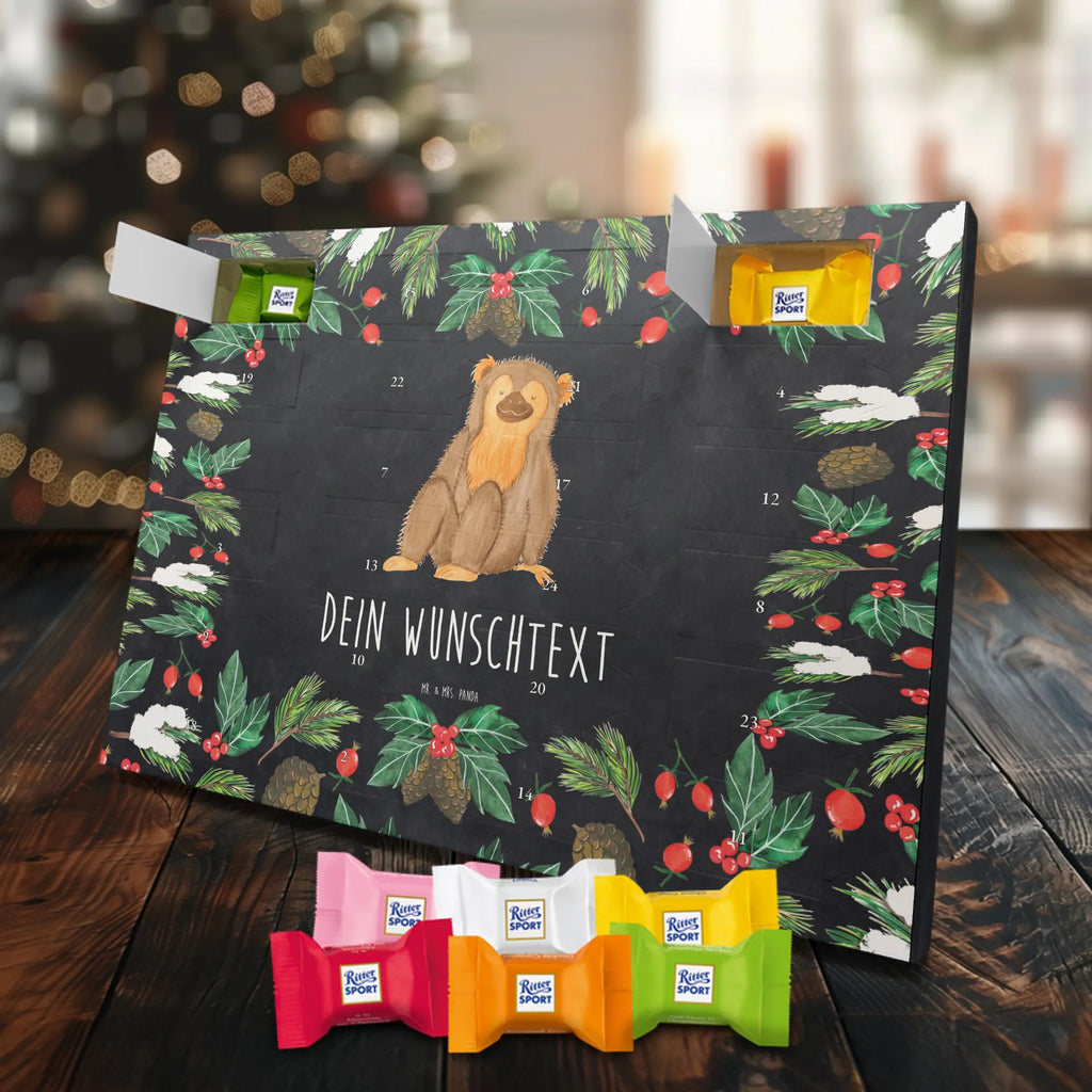 Personalisierter Schoko Adventskalender Affe Adventskalender mit Namen, Personalisierter Adventskalender, Wildtiere, Afrika, Affen, Äffchen, Selbstachtung, Selbstbewusstsein, Motivation, Selbstliebe, Selfcare, Respekt, Affe, Liebe
