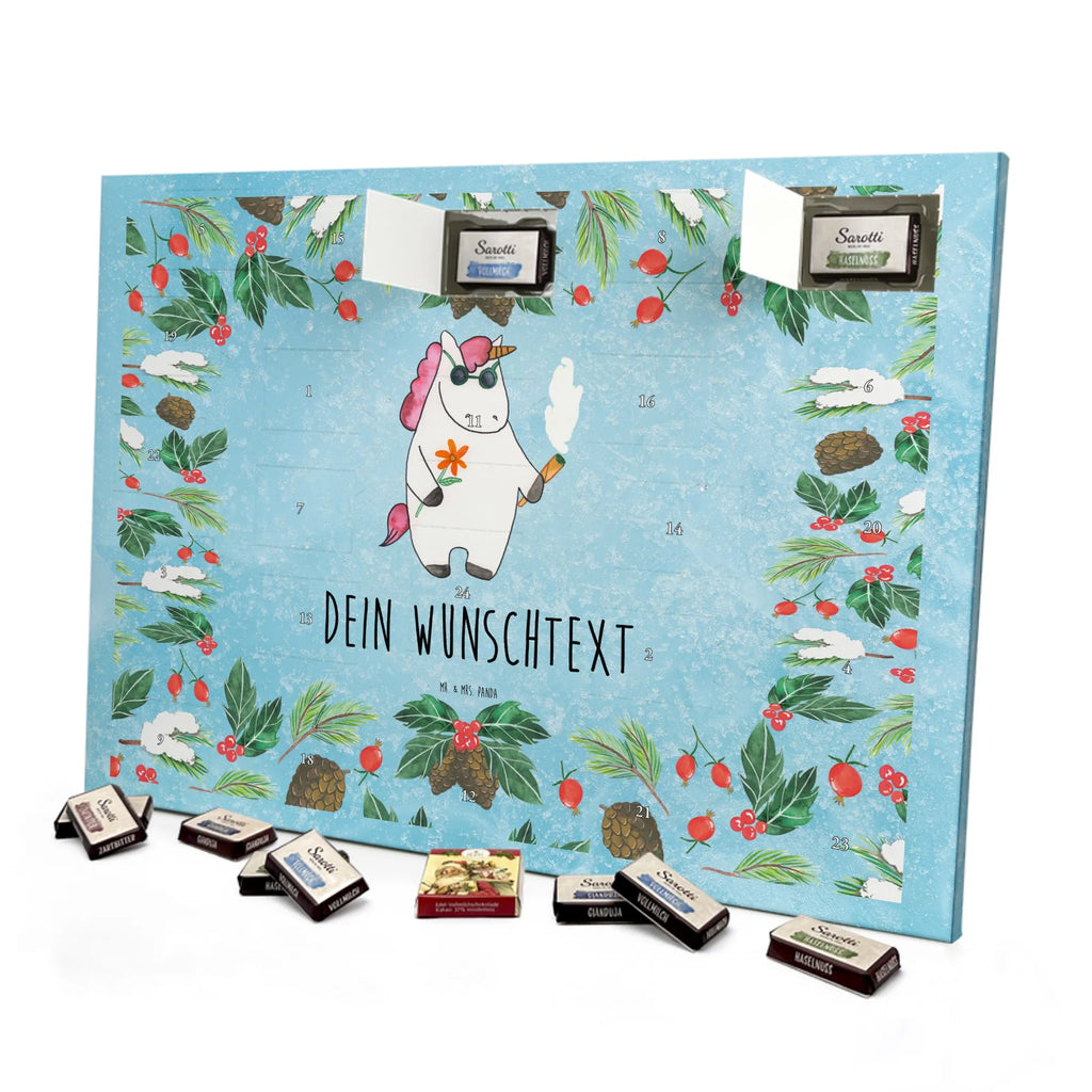 Personalisierter Schoko Adventskalender Einhorn Woodstock Personalisierter Adventskalender, Adventskalender mit Namen, Einhörner, Unicorn, Einhorn Deko, Einhorn, Party, Spaß. Lustig, Woodstock, Kiffen, Witzig, Joint, Alkohol, Zigarette