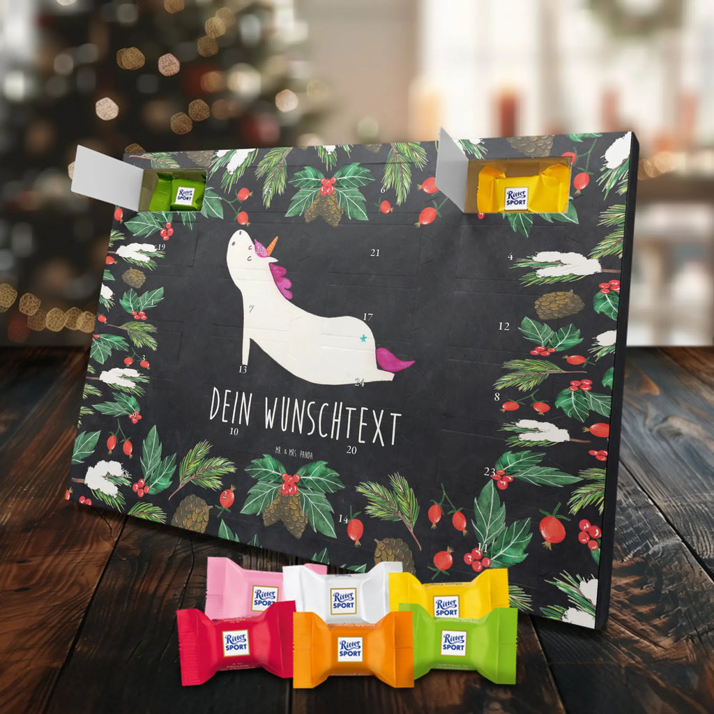 Adventskalender mit Namen Einhorn Yoga Personalisierter Adventskalender, Adventskalender mit Namen, Einhörner, Unicorn, Einhorn Deko, Einhorn, Sport, Entspannung, Süß, Yogamatte, Achtsamkeit, Joga, Witzig, Lustig, Namaste, Yoga