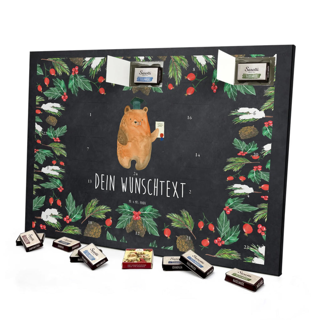Adventskalender mit Namen Bär Prüfung Personalisierter Adventskalender, Adventskalender mit Namen, Teddy, Bär, Teddybär, Zeugnis, Abschluss, Prüfungen, Abitur, Abschlusszeugnis, Prüfung Bestanden