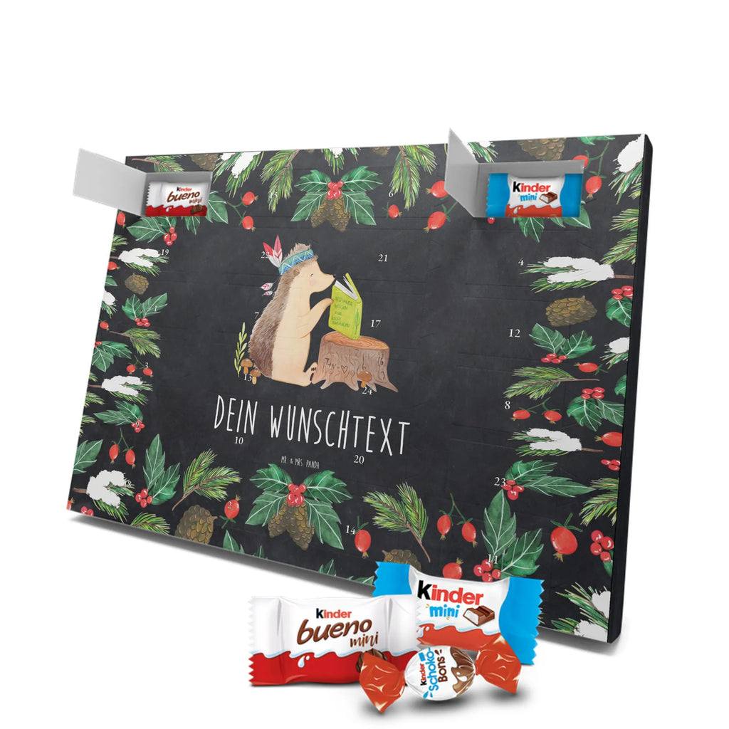 Adventskalender mit Namen Igel Federschmuck Adventskalender mit Namen, Personalisierter Adventskalender, Tiere, Waldtiere, Igel, Indianer, Abenteuer, Lagerfeuer, Camping
