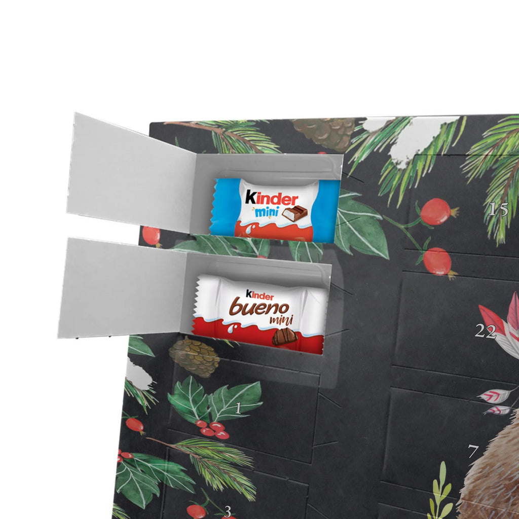 Adventskalender mit Namen Igel Federschmuck Adventskalender mit Namen, Personalisierter Adventskalender, Tiere, Waldtiere, Igel, Indianer, Abenteuer, Lagerfeuer, Camping