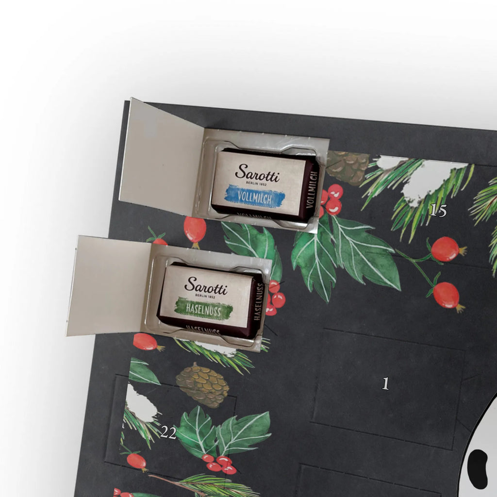  Panda Prezent świąteczny Personalisierter Adventskalender, Adventskalender mit Namen