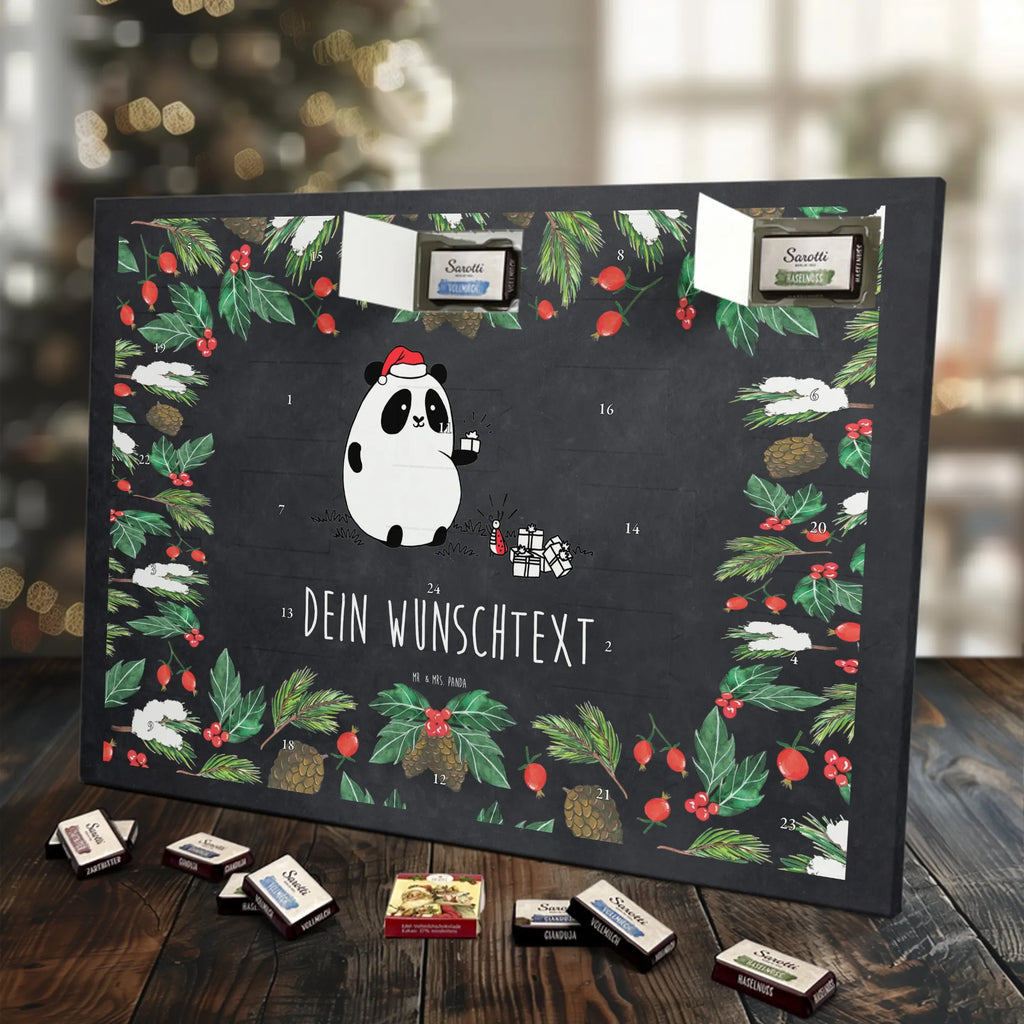  Panda Christmas gift Adventskalender mit Namen, Personalisierter Adventskalender