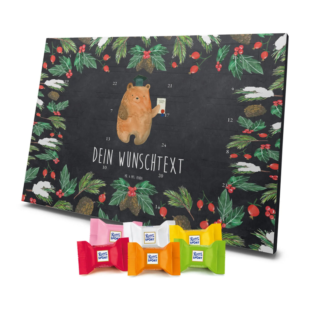 Adventskalender mit Namen Bär Prüfung Personalisierter Adventskalender, Adventskalender mit Namen, Teddy, Bär, Teddybär, Zeugnis, Abschluss, Prüfungen, Abitur, Abschlusszeugnis, Prüfung Bestanden
