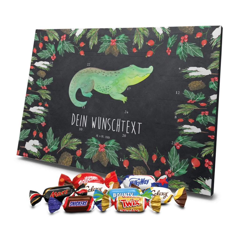 Personalisierter Schoko Adventskalender Krokodil Adventskalender mit Namen, Personalisierter Adventskalender, Urlaub, Meerestiere, Meer, Reiselust, Verrückt sein, Abenteuerlust, Freundin, Spontan sein, Krokodile, Lieblingsmensch, Beste Freundin, Krokodil