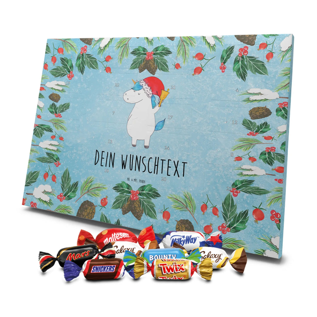 Adventskalender mit Namen Einhorn Weihnachtsmann Adventskalender mit Namen, Personalisierter Adventskalender, Einhörner, Unicorn, Einhorn Deko, Einhorn, Nikolaus, Gin, Wunschzettel, Wunschliste, Schokolade, Schoki, Feenstaub, Weihnachten, Weihnachtsmann