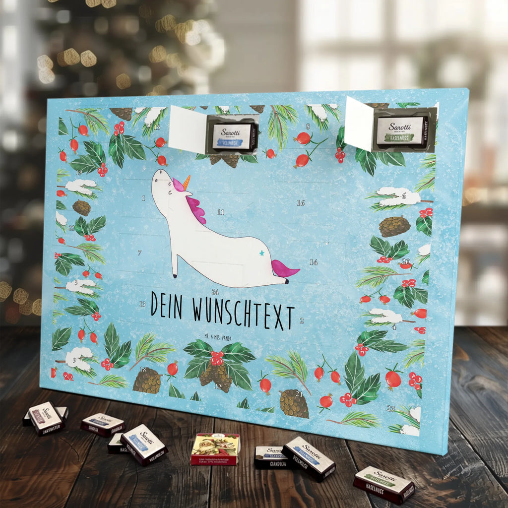 Adventskalender mit Namen Einhorn Yoga Personalisierter Adventskalender, Adventskalender mit Namen, Einhörner, Unicorn, Einhorn Deko, Einhorn, Sport, Entspannung, Süß, Yogamatte, Achtsamkeit, Joga, Witzig, Lustig, Namaste, Yoga