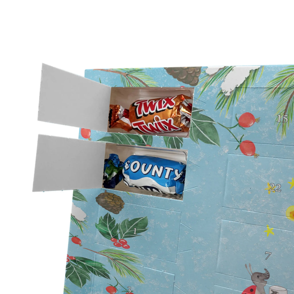 Personalisierter Schoko Adventskalender Bär & Marienkäfer Lagerfeuer Adventskalender mit Namen, Personalisierter Adventskalender, Teddy, Bär, Teddybär, Lagerfeuer