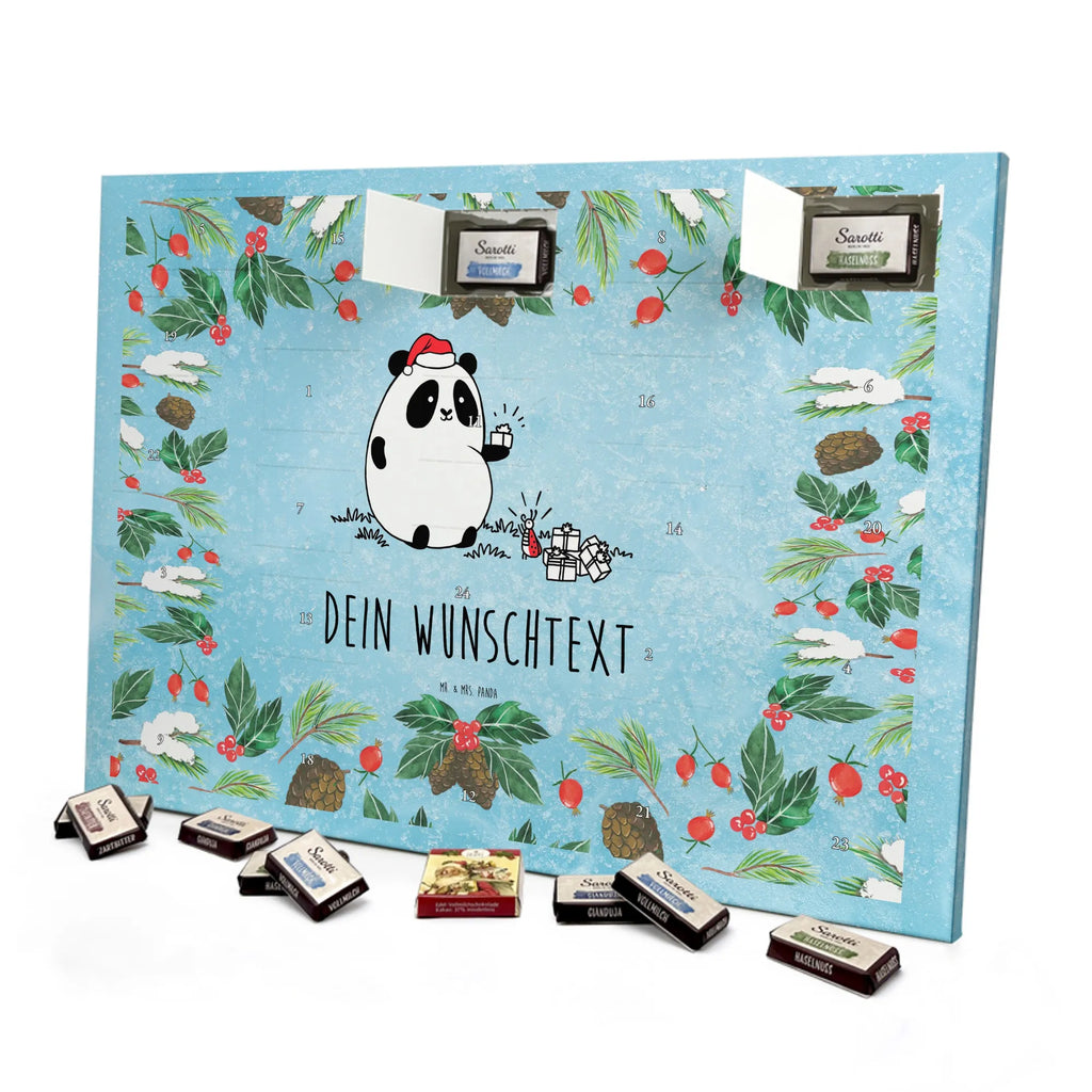  Panda Christmas gift Adventskalender mit Namen, Personalisierter Adventskalender