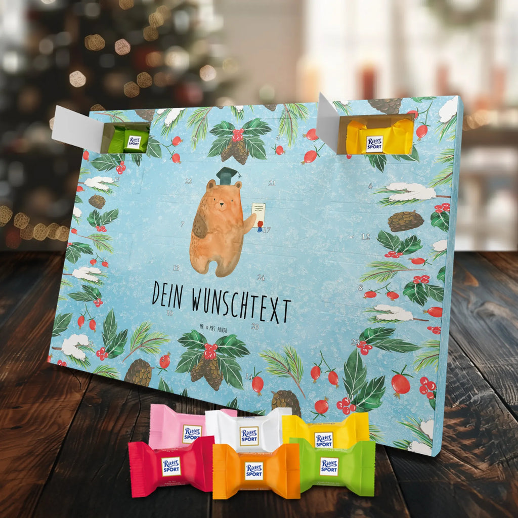 Adventskalender mit Namen Bär Prüfung Personalisierter Adventskalender, Adventskalender mit Namen, Bär, Teddybär, Teddy, Abschluss, Prüfungen, Abschlusszeugnis, Zeugnis, Prüfung Bestanden, Abitur