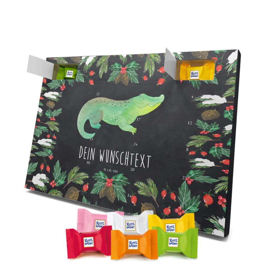 Personalisierter Schoko Adventskalender Krokodil Adventskalender mit Namen, Personalisierter Adventskalender, Urlaub, Meerestiere, Meer, Reiselust, Verrückt sein, Abenteuerlust, Freundin, Spontan sein, Krokodile, Lieblingsmensch, Beste Freundin, Krokodil