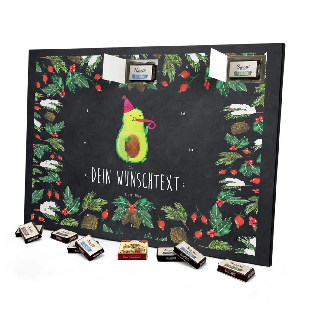 Adventskalender mit Namen Avocado Feier Adventskalender mit Namen, Personalisierter Adventskalender, Gesund, Vegan, Veggie, Avocado, Feierlichkeit, Gute Laune, Fete, Geburtstag, Party, Tröte, Feier