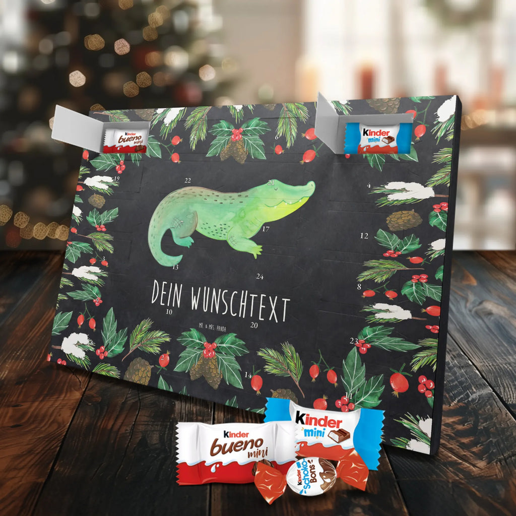 Personalisierter Schoko Adventskalender Krokodil Adventskalender mit Namen, Personalisierter Adventskalender, Urlaub, Meerestiere, Meer, Reiselust, Verrückt sein, Abenteuerlust, Freundin, Spontan sein, Krokodile, Lieblingsmensch, Beste Freundin, Krokodil