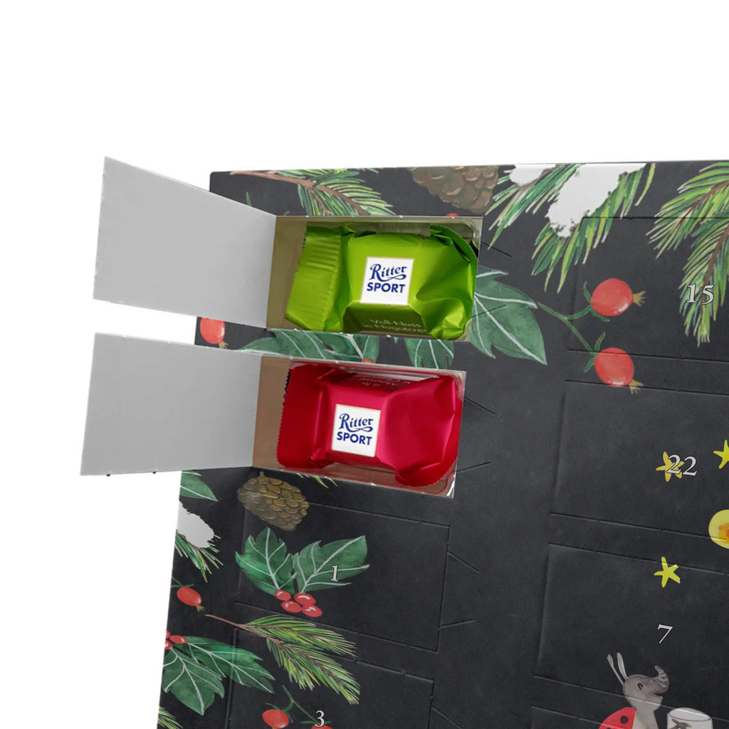 Personalisierter Schoko Adventskalender Bär & Marienkäfer Lagerfeuer Adventskalender mit Namen, Personalisierter Adventskalender, Teddy, Bär, Teddybär, Lagerfeuer