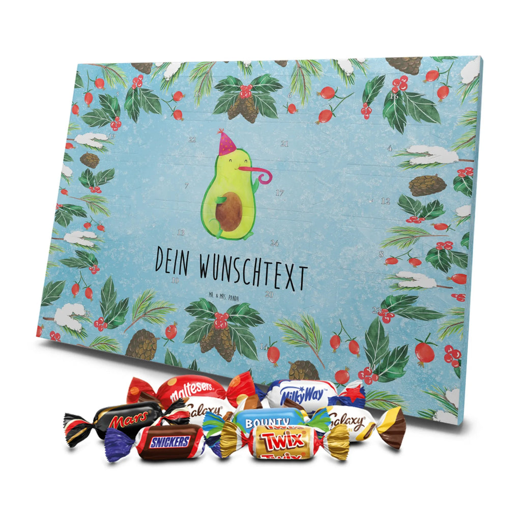 Adventskalender mit Namen Avocado Feier Adventskalender mit Namen, Personalisierter Adventskalender, Gesund, Vegan, Veggie, Avocado, Feierlichkeit, Gute Laune, Fete, Geburtstag, Party, Tröte, Feier