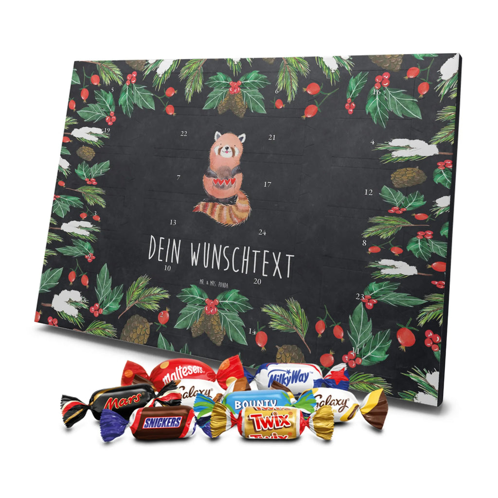 Adventskalender mit Namen Roter Panda Adventskalender mit Namen, Personalisierter Adventskalender, Tiere, Tiermotive, Lustige Sprüche, Gute Laune, Panda, Liebe, Rot, Liebling, Lieblingsmensch, Herz