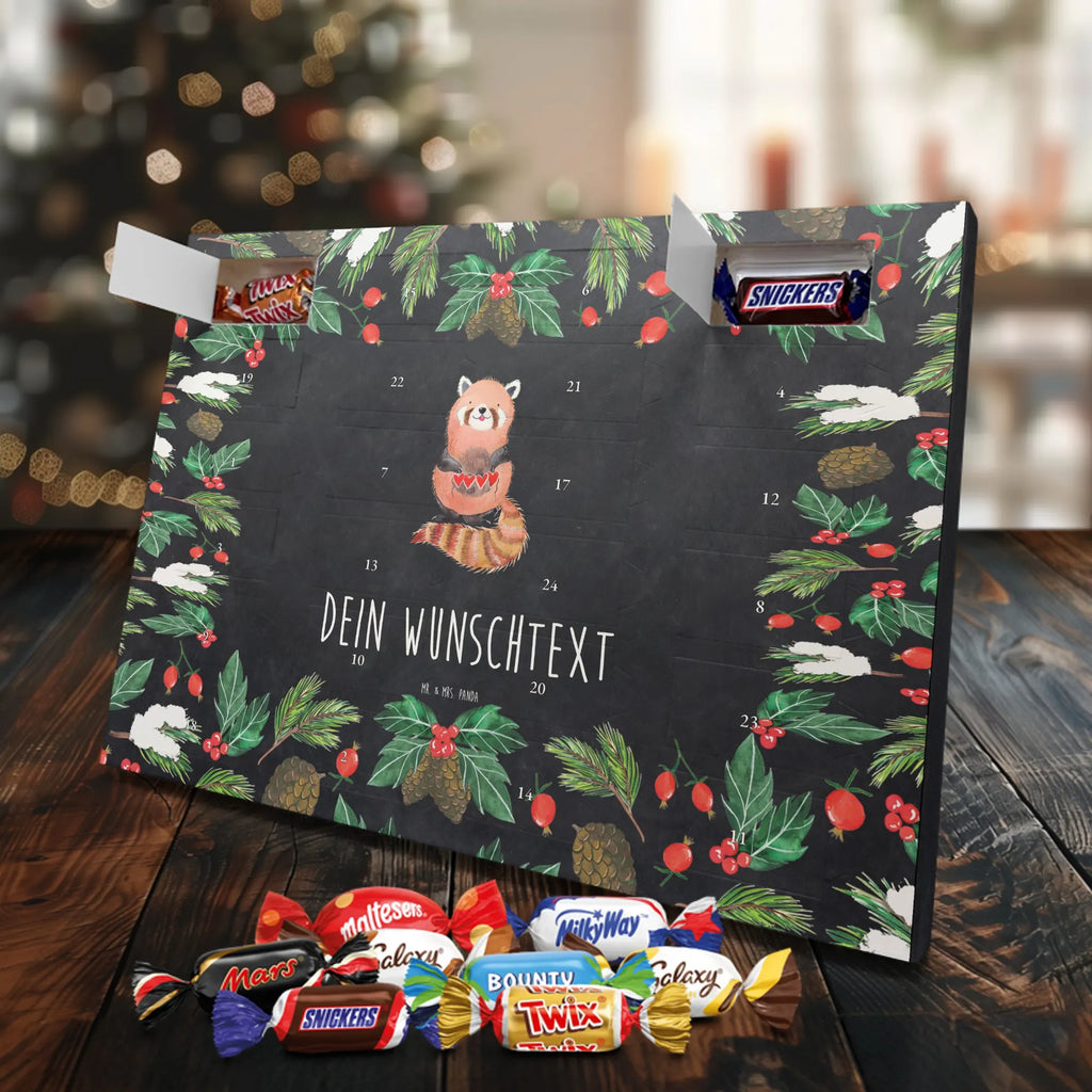 Adventskalender mit Namen Roter Panda Adventskalender mit Namen, Personalisierter Adventskalender, Tiere, Tiermotive, Lustige Sprüche, Gute Laune, Panda, Liebe, Rot, Liebling, Lieblingsmensch, Herz