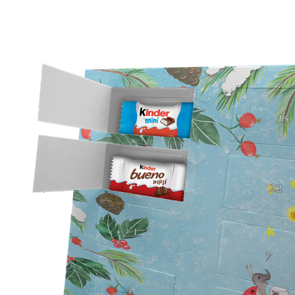 Personalisierter Schoko Adventskalender Bär & Marienkäfer Lagerfeuer Adventskalender mit Namen, Personalisierter Adventskalender, Teddy, Bär, Teddybär, Lagerfeuer