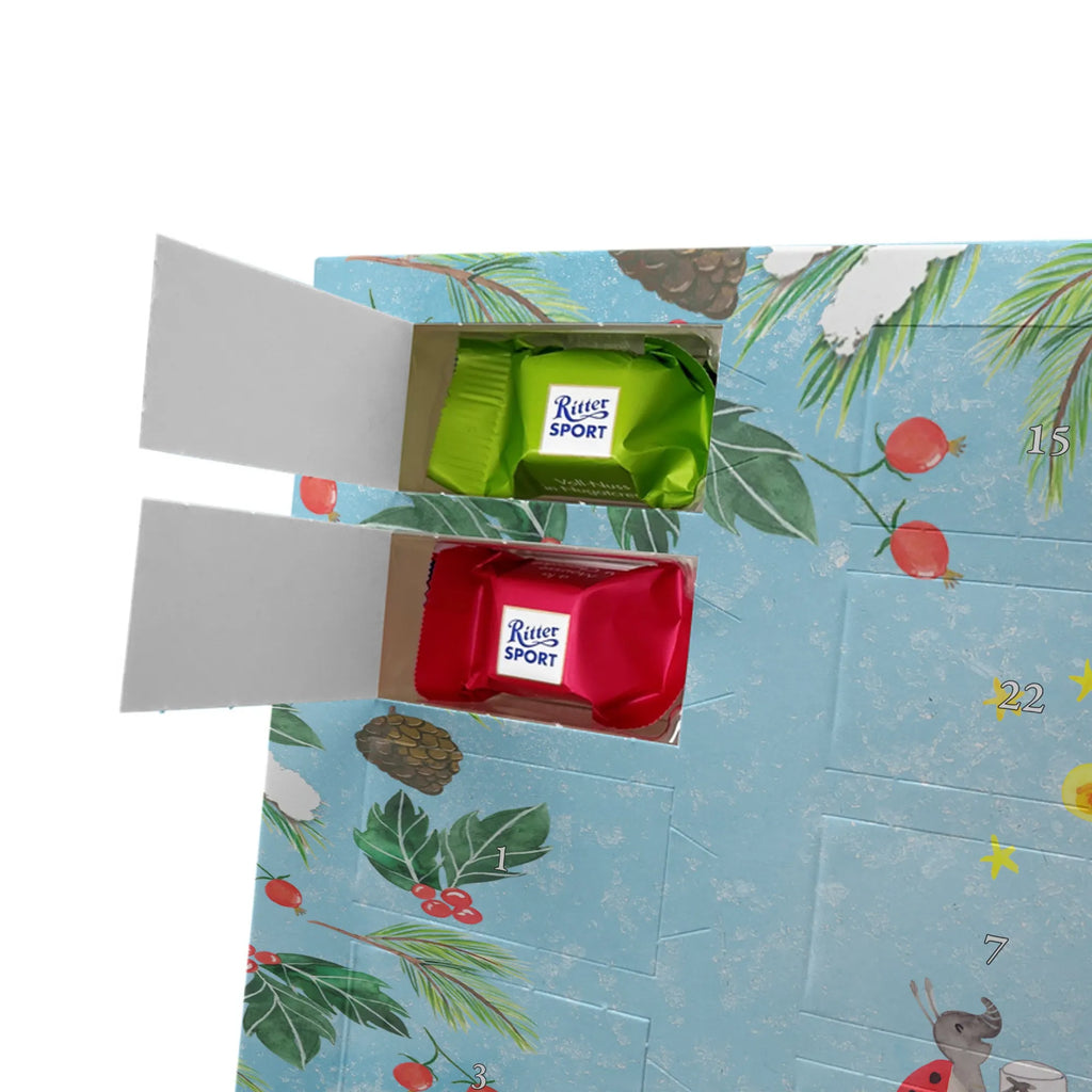 Personalisierter Schoko Adventskalender Bär & Marienkäfer Lagerfeuer Adventskalender mit Namen, Personalisierter Adventskalender, Teddy, Bär, Teddybär, Lagerfeuer