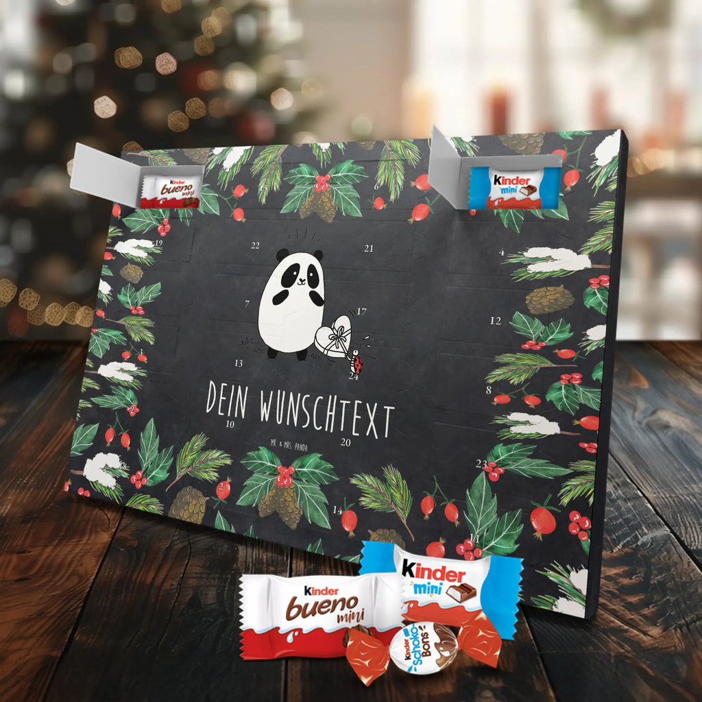  Panda Dziękuję Adventskalender mit Namen, Personalisierter Adventskalender