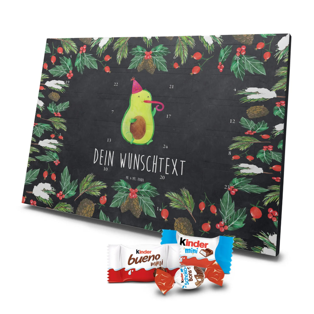 Adventskalender mit Namen Avocado Feier Adventskalender mit Namen, Personalisierter Adventskalender, Gesund, Vegan, Veggie, Avocado, Feierlichkeit, Gute Laune, Fete, Geburtstag, Party, Tröte, Feier