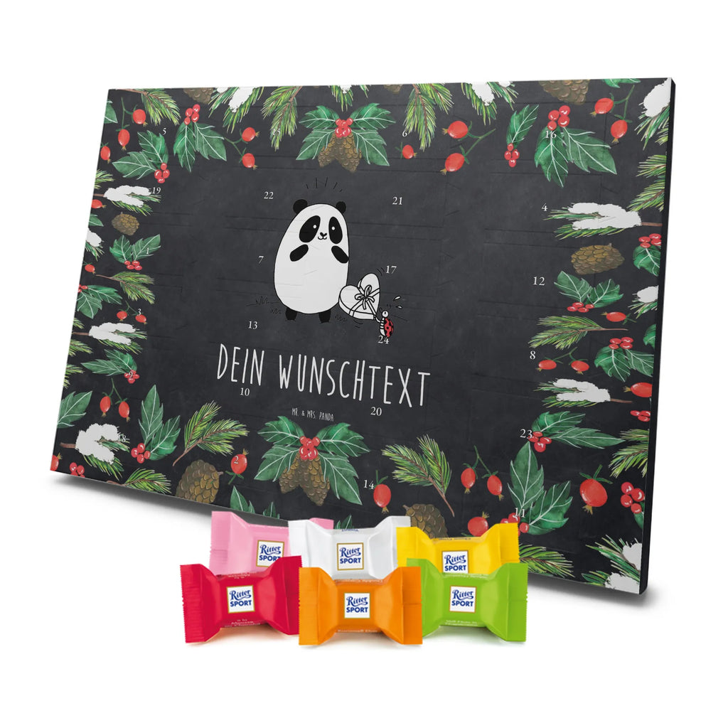  Panda Dziękuję Adventskalender mit Namen, Personalisierter Adventskalender