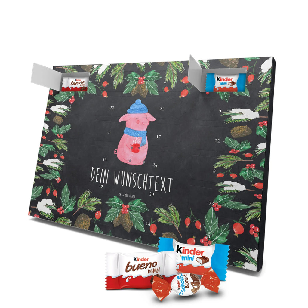 Personalisierter Schoko Adventskalender Schweinchen Glühwein Personalisierter Adventskalender, Adventskalender mit Namen, Wintermotiv, Weihnachtsdeko, Weihnachten, Winter, Heiligabend, Advent, Nikolaus, Betrunken, Glühwein, Weihnachtsmarkt, Spruch