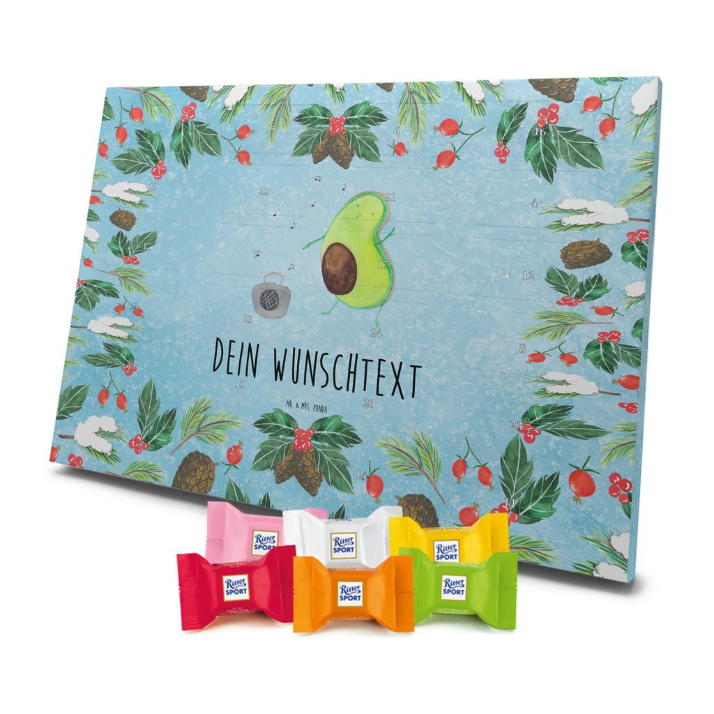 Adventskalender mit Namen Avocado Tanzen Personalisierter Adventskalender, Adventskalender mit Namen, Gesund, Vegan, Veggie, Avocado