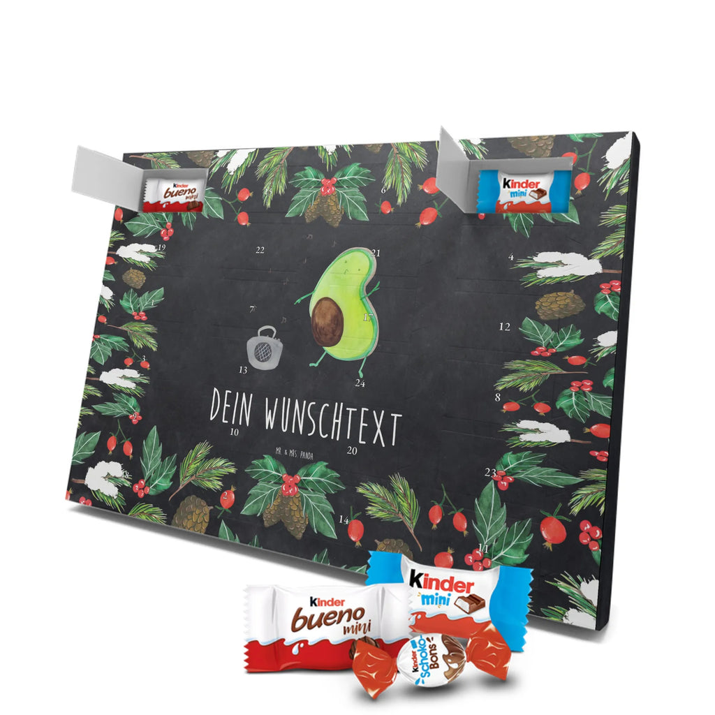 Adventskalender mit Namen Avocado Tanzen Personalisierter Adventskalender, Adventskalender mit Namen, Gesund, Vegan, Veggie, Avocado
