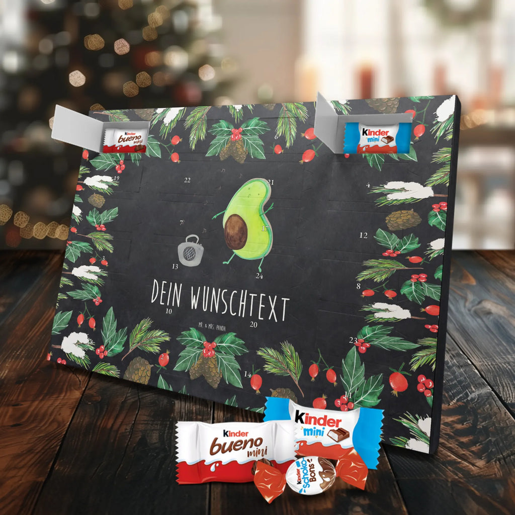 Adventskalender mit Namen Avocado Tanzen Personalisierter Adventskalender, Adventskalender mit Namen, Gesund, Vegan, Veggie, Avocado