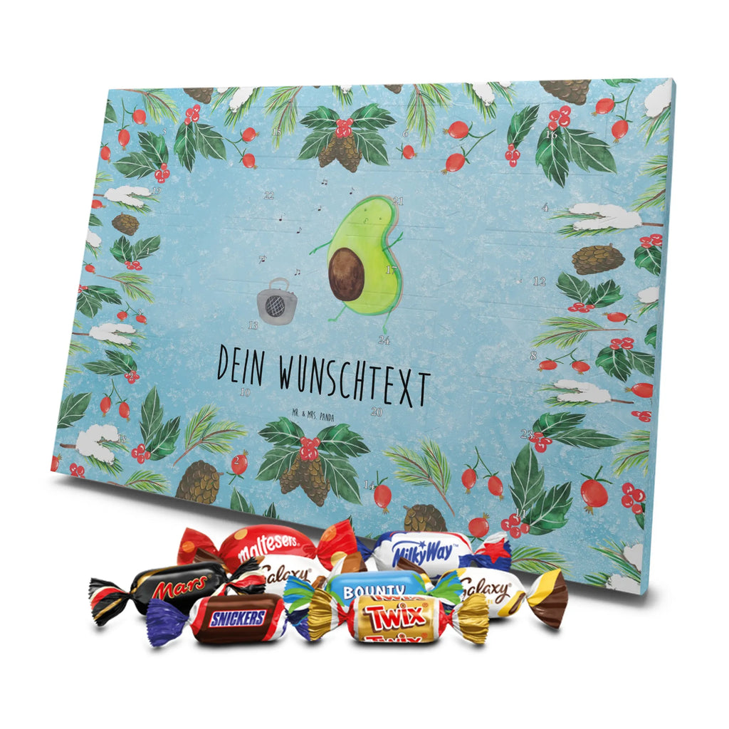 Adventskalender mit Namen Avocado Tanzen Personalisierter Adventskalender, Adventskalender mit Namen, Gesund, Vegan, Veggie, Avocado