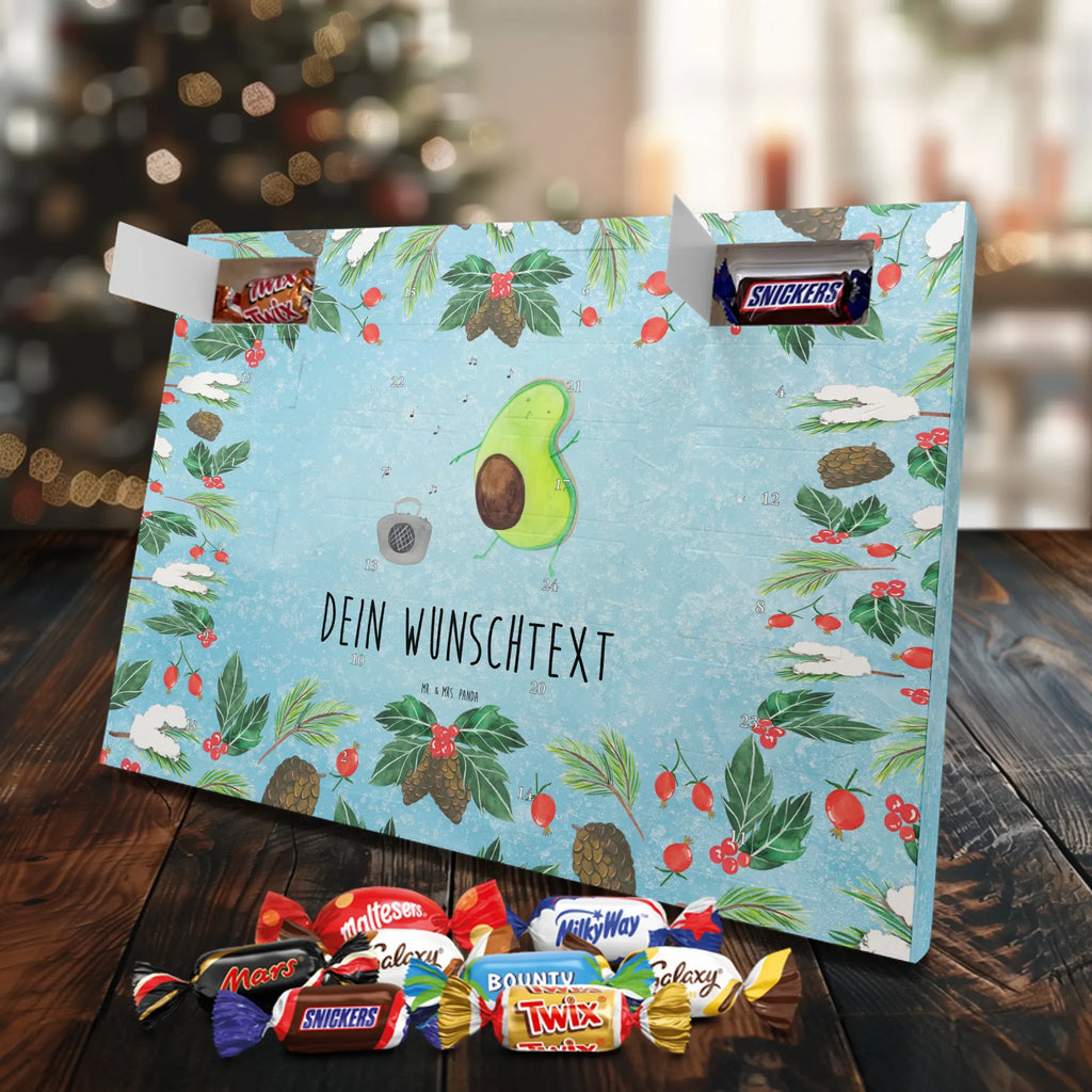 Adventskalender mit Namen Avocado Tanzen Personalisierter Adventskalender, Adventskalender mit Namen, Gesund, Vegan, Veggie, Avocado