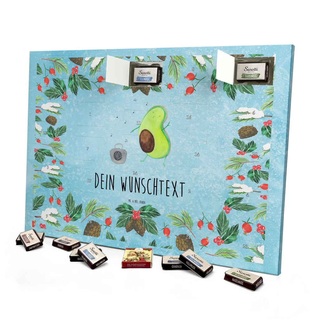 Adventskalender mit Namen Avocado Tanzen Personalisierter Adventskalender, Adventskalender mit Namen, Gesund, Vegan, Veggie, Avocado