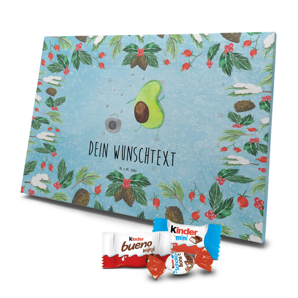 Adventskalender mit Namen Avocado Tanzen Personalisierter Adventskalender, Adventskalender mit Namen, Gesund, Vegan, Veggie, Avocado