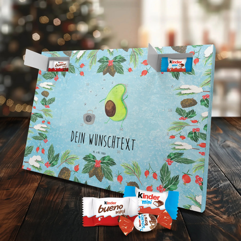 Adventskalender mit Namen Avocado Tanzen Personalisierter Adventskalender, Adventskalender mit Namen, Gesund, Vegan, Veggie, Avocado