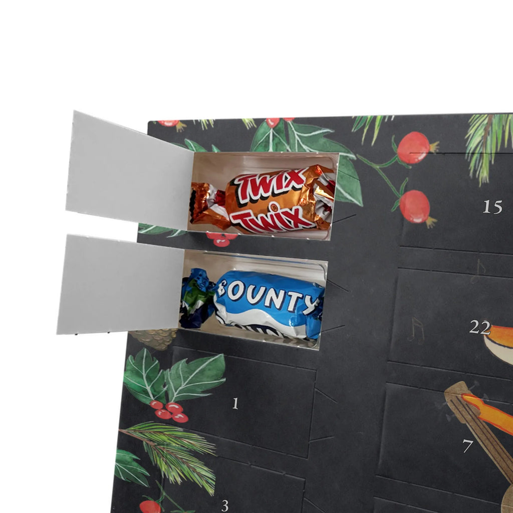 Chocolate advent calendar Fox guitar forest wildlife, clever as a fox, foxes, animal lover, music saying, singer, gift musician, guitar, musician