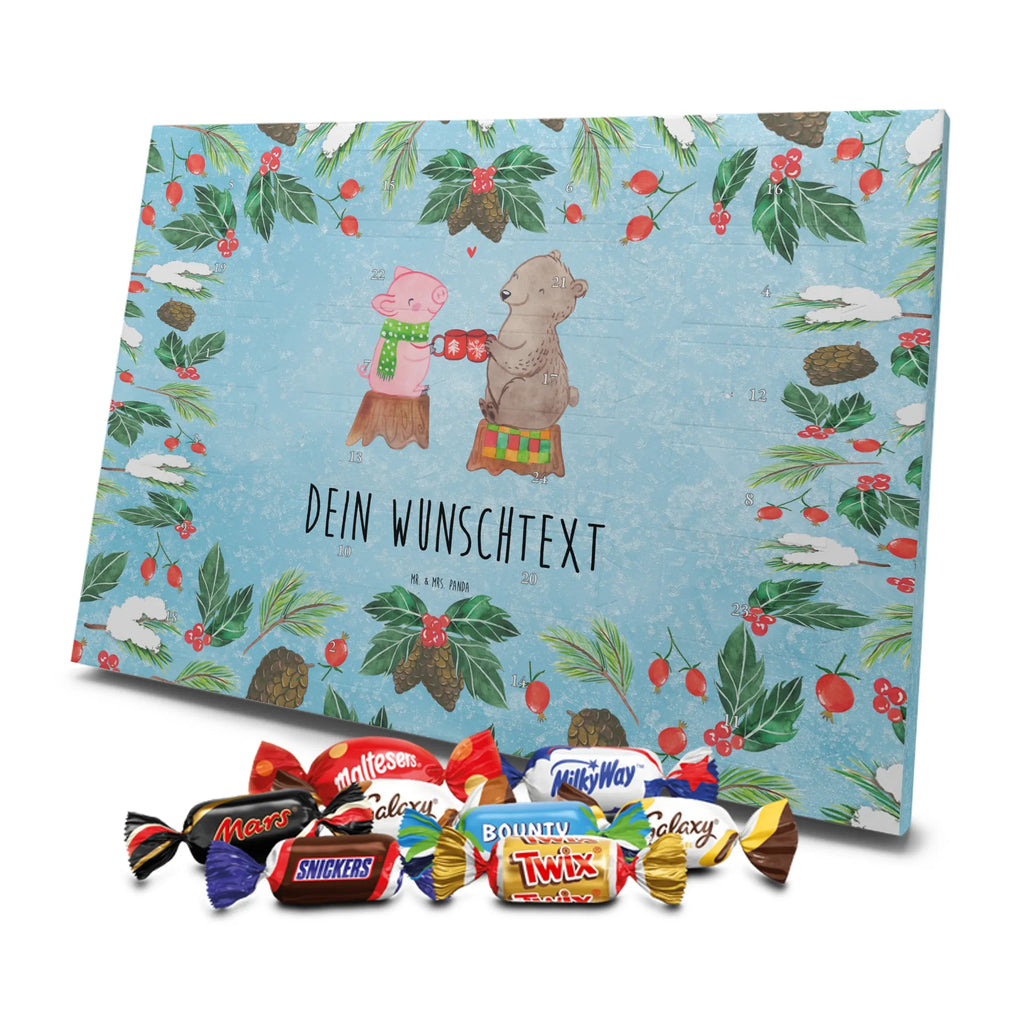 Adventskalender mit Namen Glühschwein Sause Personalisierter Adventskalender, Adventskalender mit Namen, Wintermotiv, Weihnachtsdeko, Weihnachten, Winter, Heiligabend, Advent, Nikolaus, Prost, Weihnachtszeit, Alles Gute, Bär, Schwein