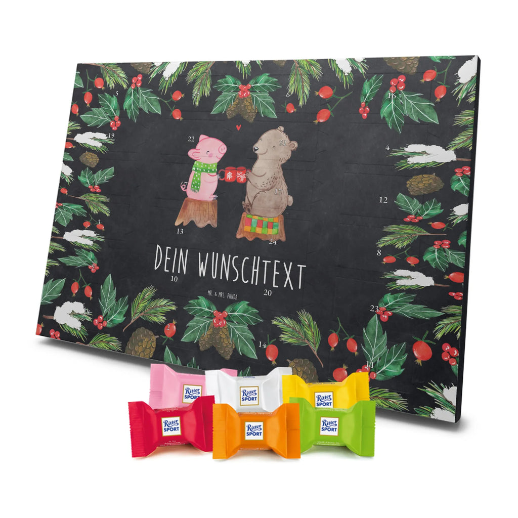 Adventskalender mit Namen Glühschwein Sause Personalisierter Adventskalender, Adventskalender mit Namen, Wintermotiv, Weihnachtsdeko, Weihnachten, Winter, Heiligabend, Advent, Nikolaus, Prost, Weihnachtszeit, Alles Gute, Bär, Schwein