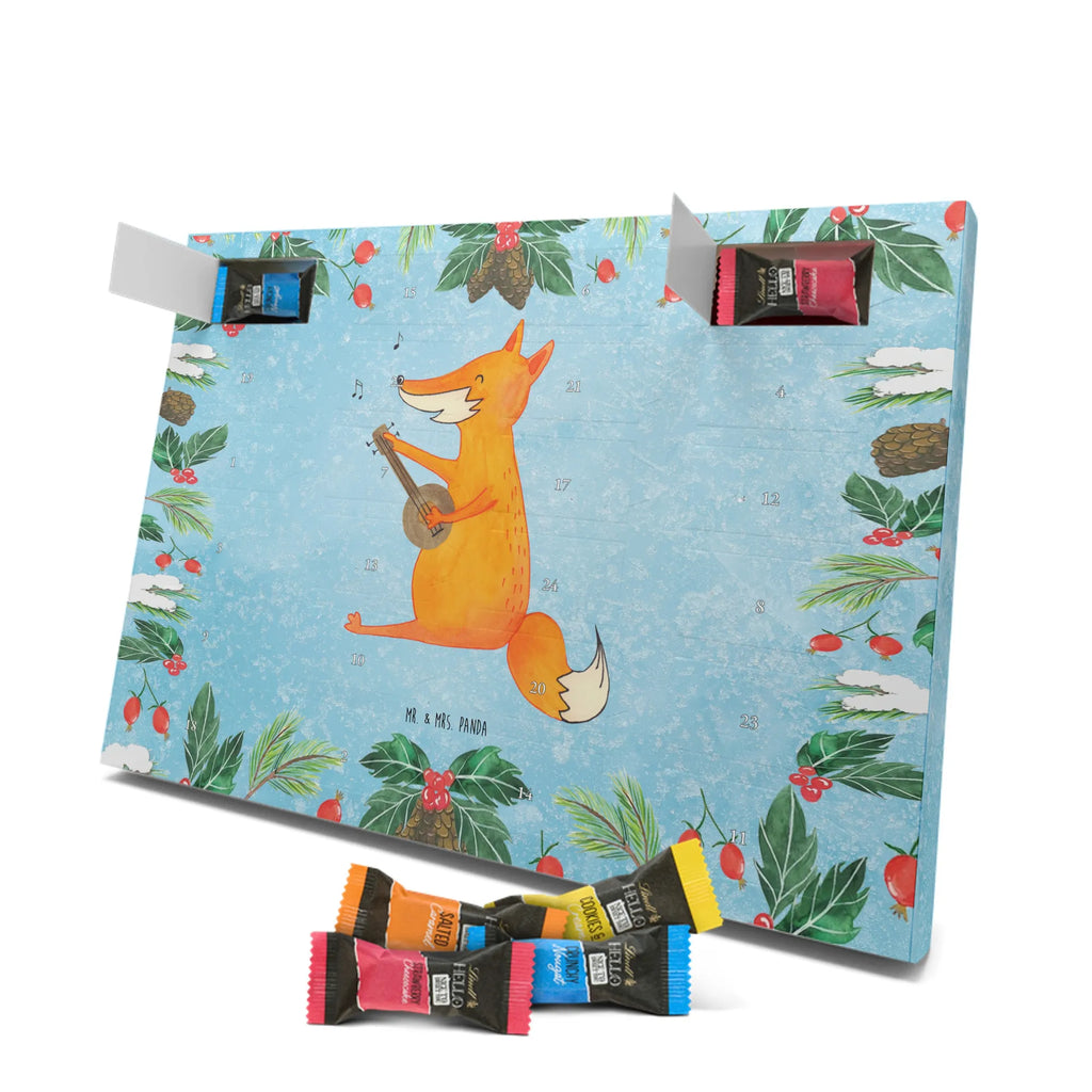 Chocolate advent calendar Fox guitar forest wildlife, clever as a fox, foxes, animal lover, music saying, singer, gift musician, guitar, musician