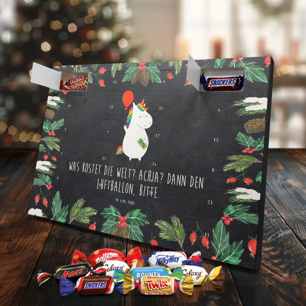 Chocolate advent calendar unicorn balloon fun, lifelong, girlfriend, balloon, joy, money, saying, gift