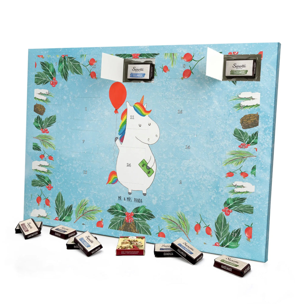 Chocolate advent calendar unicorn balloon fun, lifelong, girlfriend, balloon, joy, money, saying, gift