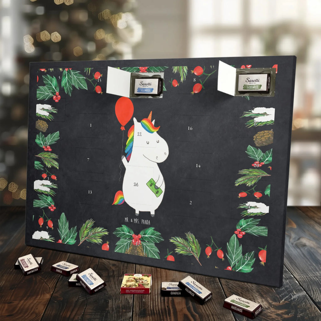 Chocolate advent calendar unicorn balloon fun, lifelong, girlfriend, balloon, joy, money, saying, gift
