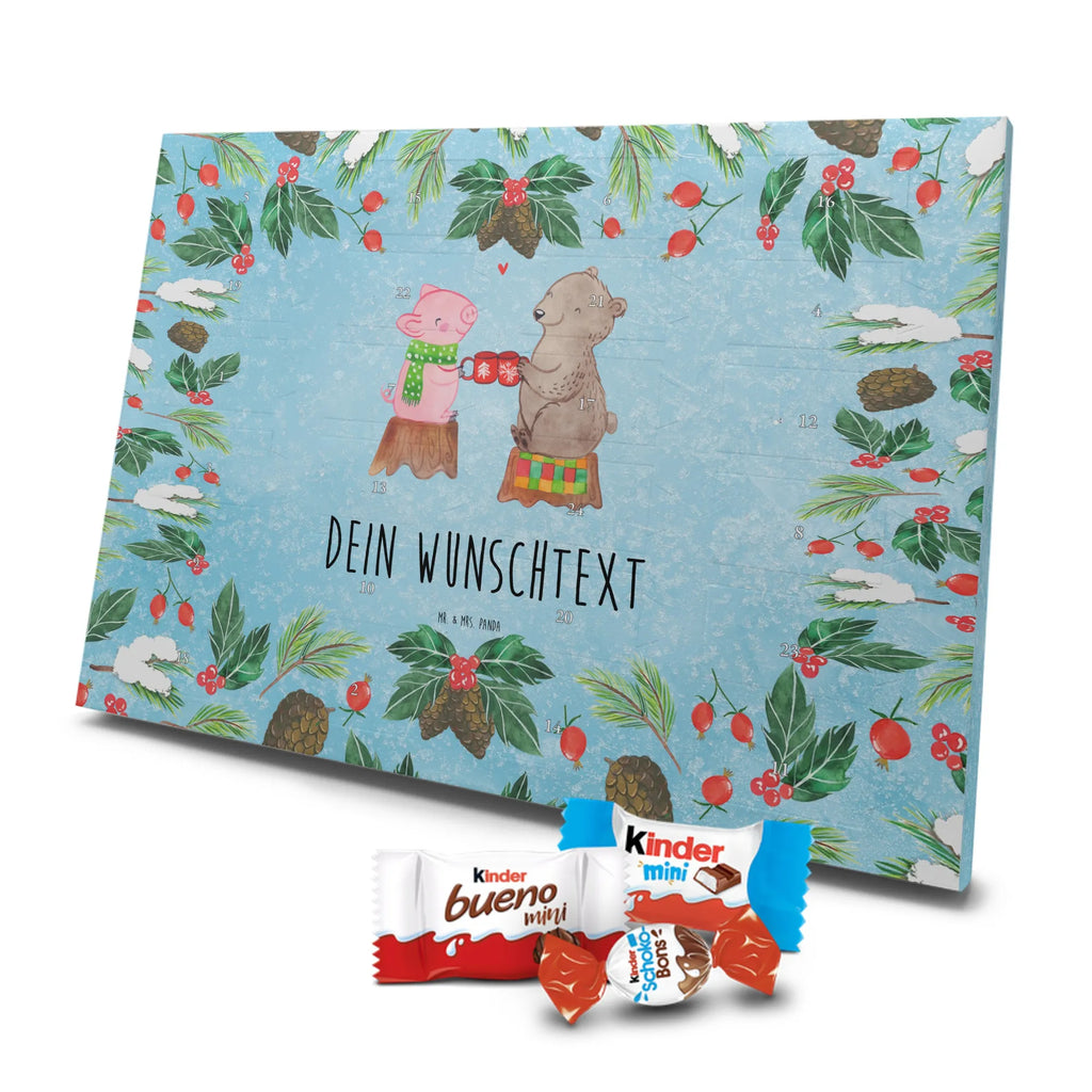 Adventskalender mit Namen Glühschwein Sause Personalisierter Adventskalender, Adventskalender mit Namen, Wintermotiv, Weihnachtsdeko, Weihnachten, Winter, Heiligabend, Advent, Nikolaus, Prost, Weihnachtszeit, Alles Gute, Bär, Schwein