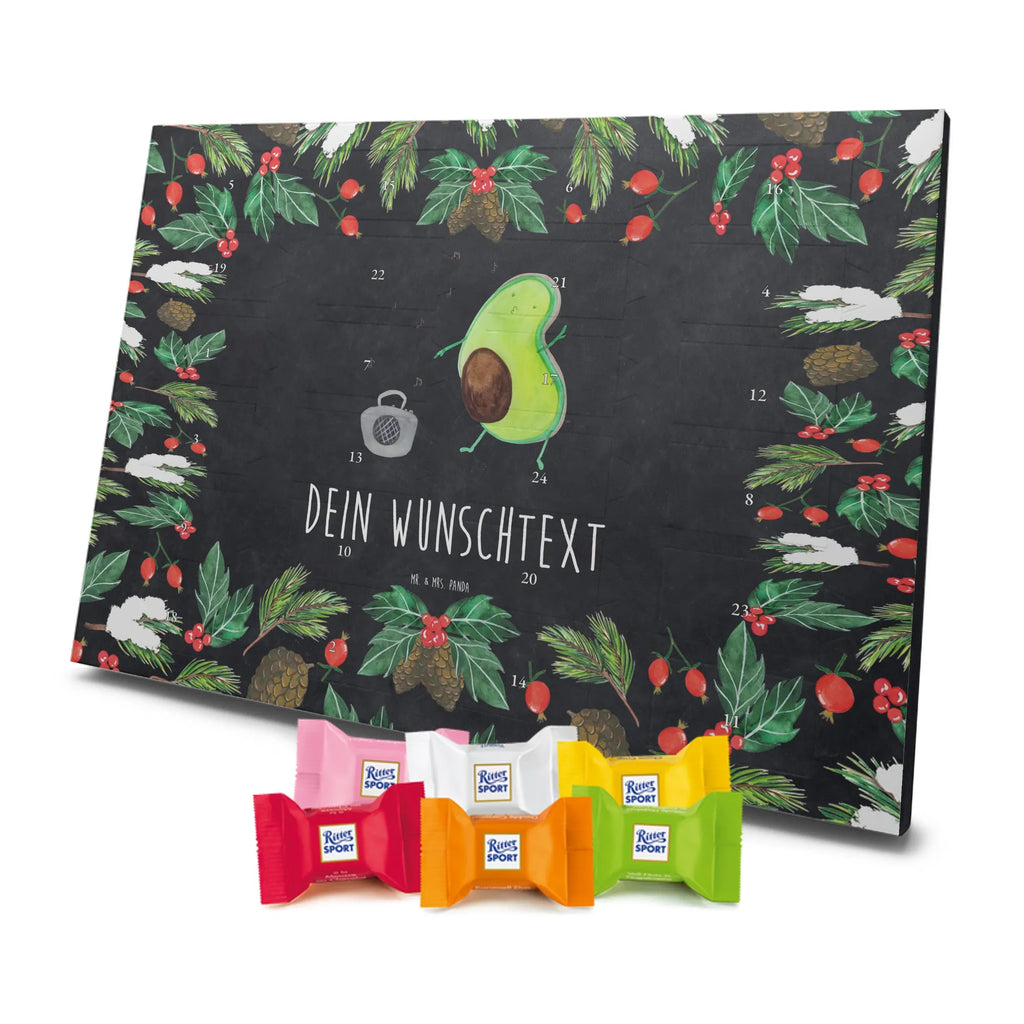 Adventskalender mit Namen Avocado Tanzen Personalisierter Adventskalender, Adventskalender mit Namen, Gesund, Vegan, Veggie, Avocado