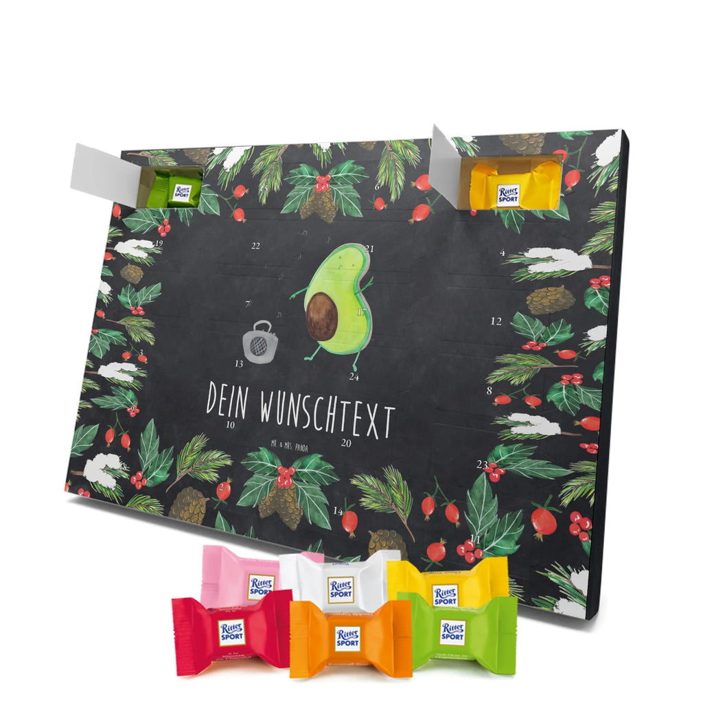 Adventskalender mit Namen Avocado Tanzen Personalisierter Adventskalender, Adventskalender mit Namen, Gesund, Vegan, Veggie, Avocado