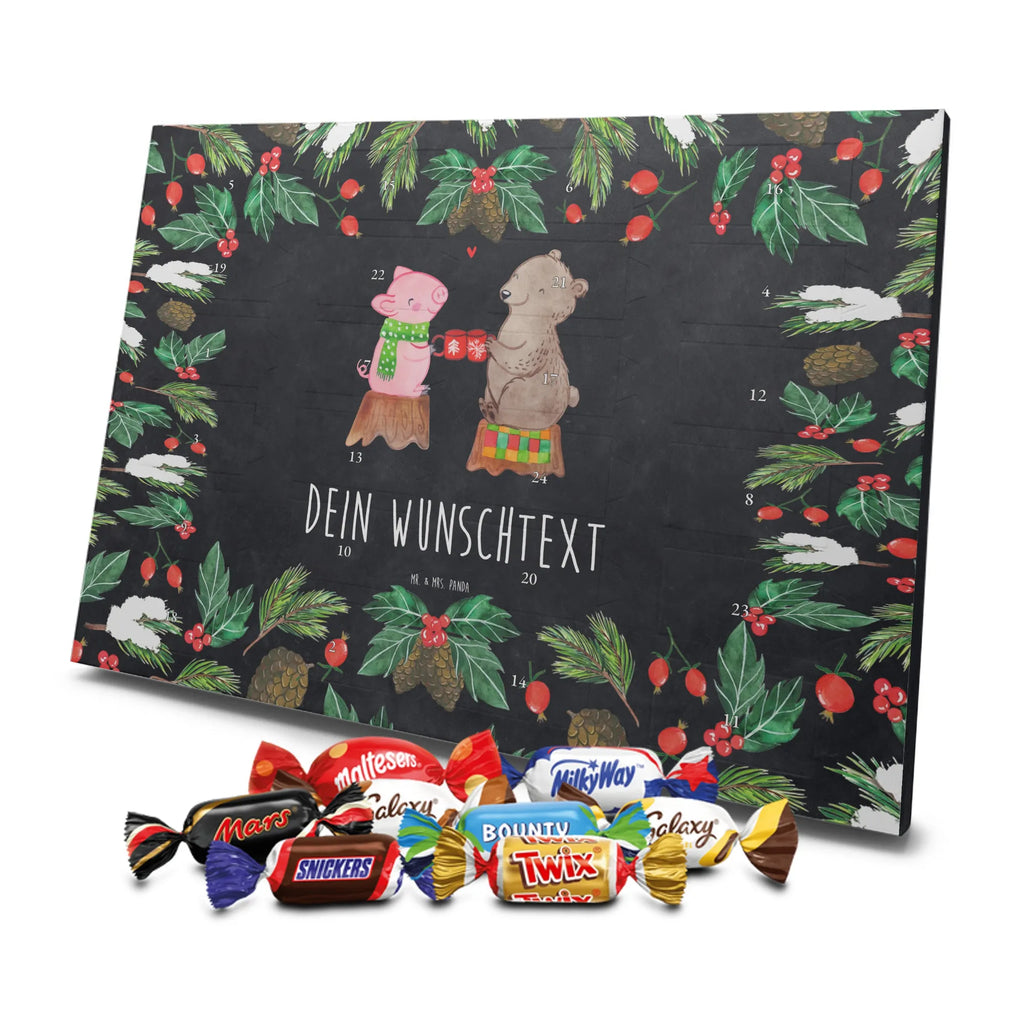 Adventskalender mit Namen Glühschwein Sause Personalisierter Adventskalender, Adventskalender mit Namen, Wintermotiv, Weihnachtsdeko, Weihnachten, Winter, Heiligabend, Advent, Nikolaus, Prost, Weihnachtszeit, Alles Gute, Bär, Schwein