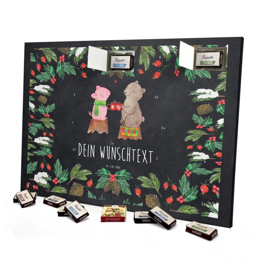 Adventskalender mit Namen Glühschwein Sause Personalisierter Adventskalender, Adventskalender mit Namen, Wintermotiv, Weihnachtsdeko, Weihnachten, Winter, Heiligabend, Advent, Nikolaus, Prost, Weihnachtszeit, Alles Gute, Bär, Schwein