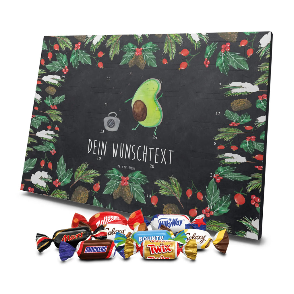 Adventskalender mit Namen Avocado Tanzen Personalisierter Adventskalender, Adventskalender mit Namen, Gesund, Vegan, Veggie, Avocado