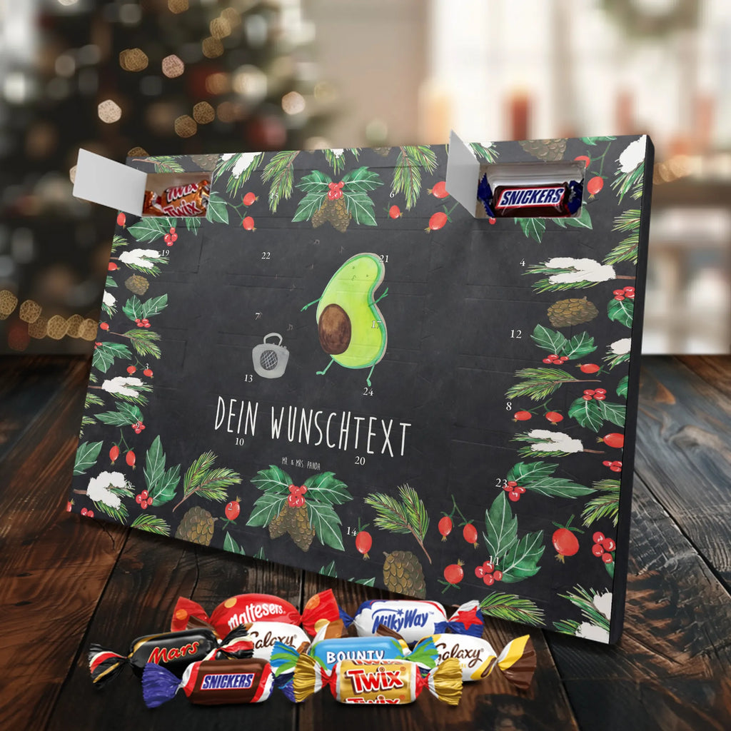 Adventskalender mit Namen Avocado Tanzen Personalisierter Adventskalender, Adventskalender mit Namen, Gesund, Vegan, Veggie, Avocado